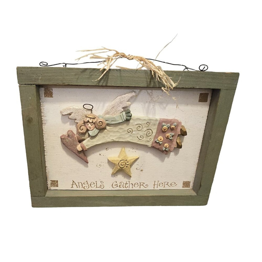 NWOT‎ Wood Angel Decoration